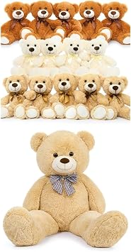 MorisMos 14 Teddy Bears Bulk with 47 inch Large Bear for Baby Shower