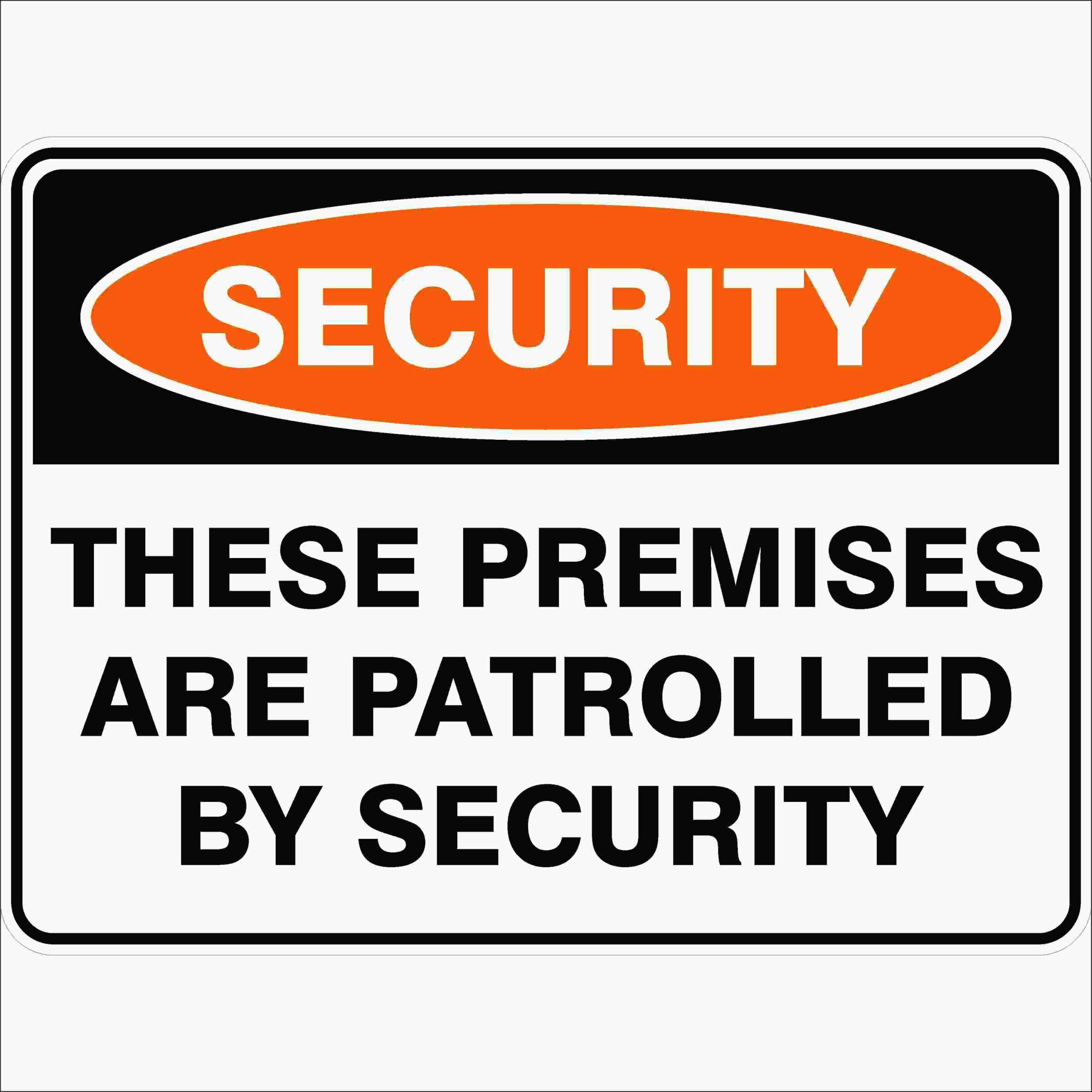 These Premises Are Patrolled By Security Signs Metal Tin Sign 8 x 12 inch for Industrial & Commercial