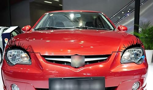 Miniatura 2 de x xotic tech Pestañas de coche de 18 x 8 pulgadas para faros de coche, luces antiniebla, calcomanías, insignias, divertidas y bonitas, calcomanías