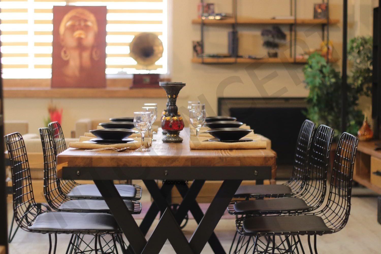 NTConcept Mira Doğal Ahşap Yemek Masası