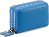 GOIACII Credit Card Holder Small Wallet RFID Blocking Genuine Leather Royal Blue