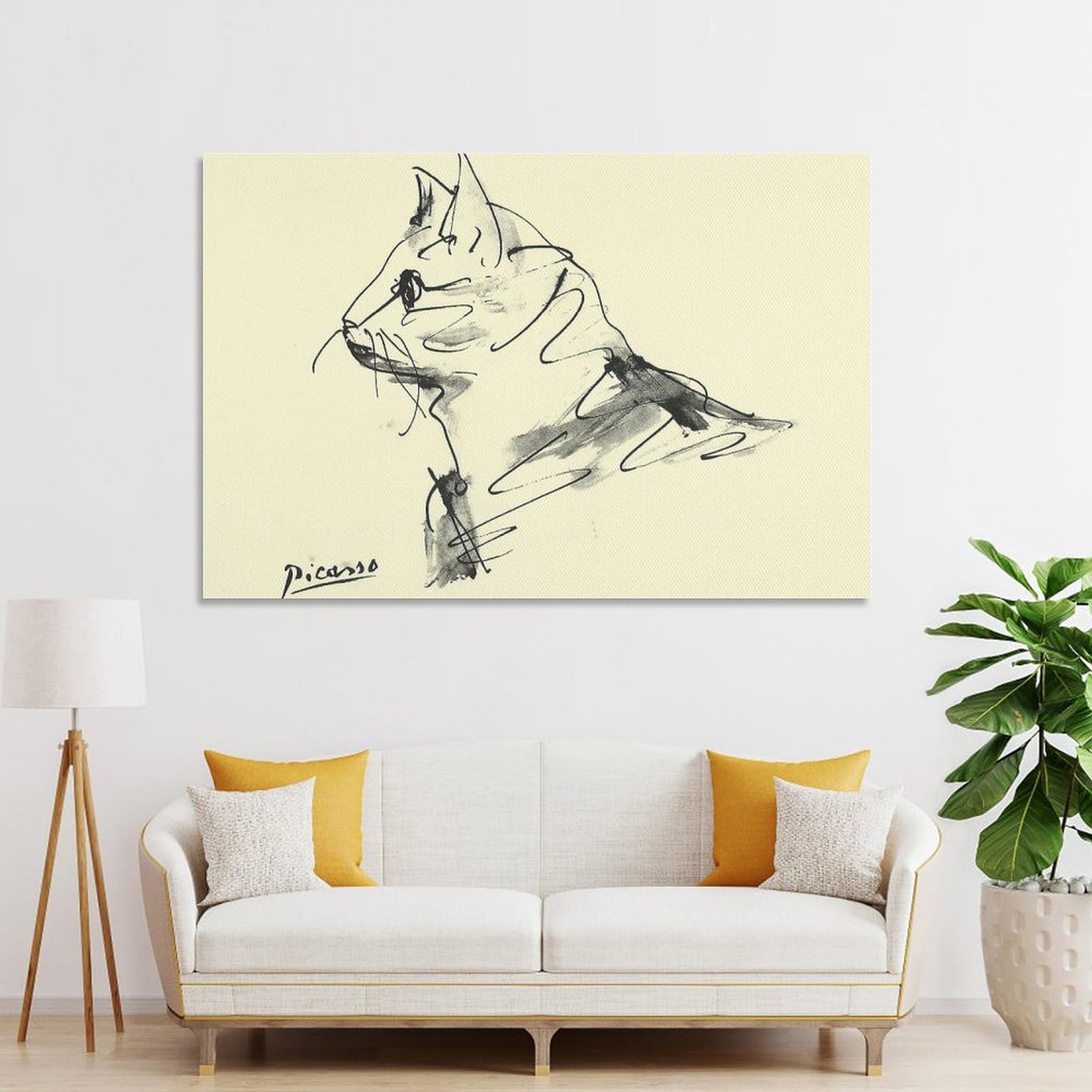Amazon.co.jp: ピカソ 猫 デッサン 絵画 ポスター ホーム装飾 アート
