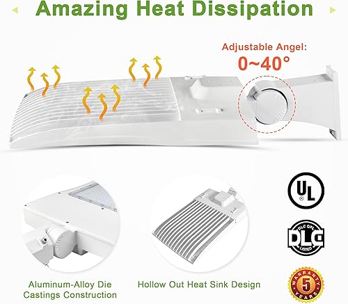 Vista 85 de LED Flying Direct luz LED para la calle, estacionamientos, postes, áreas exteriores, 5000k, DLC UL (café), 150.00watts, 480.00 volts 150 W