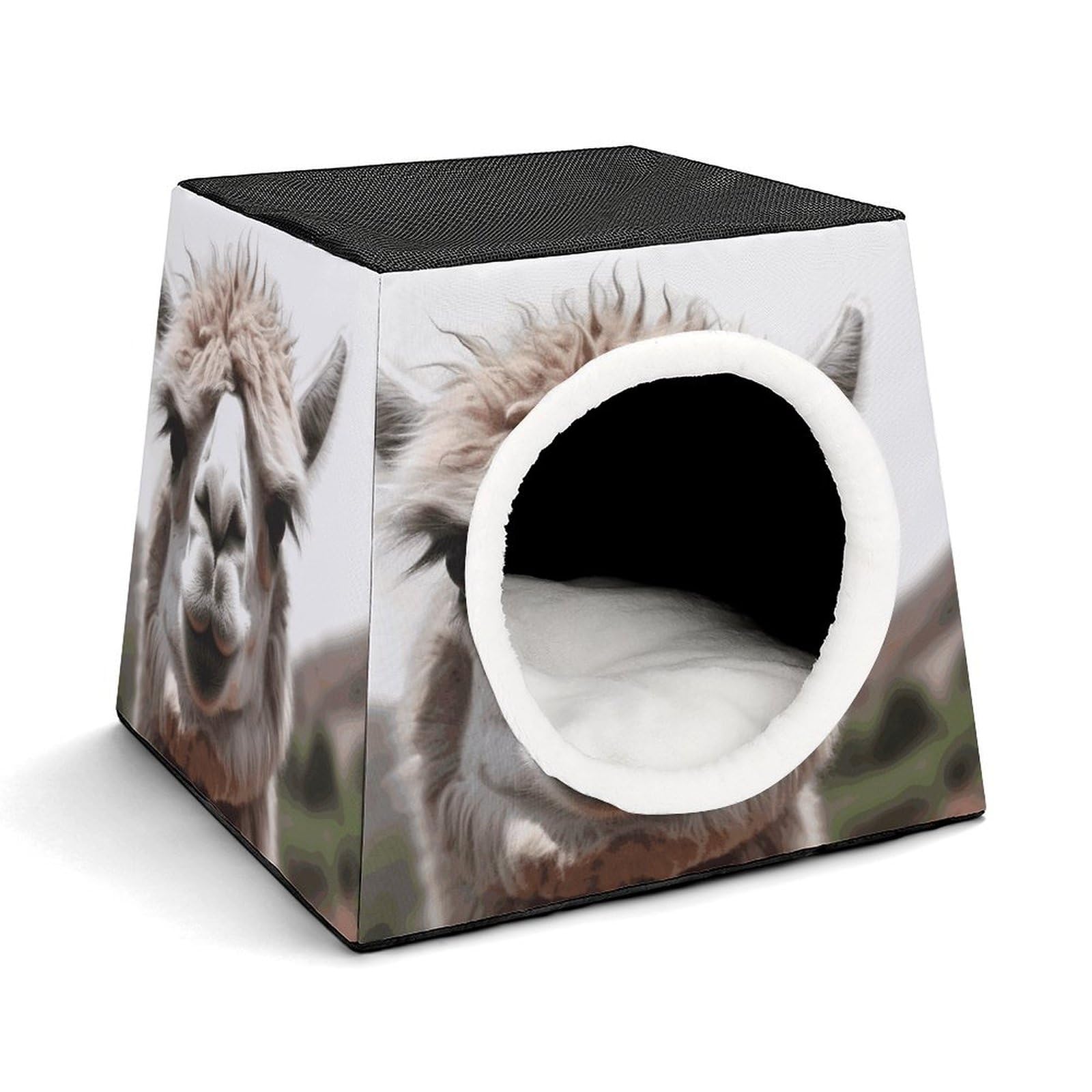 Nichoir alpaga pour animaux avec capsule d'espace chaude pour chat et petit chien