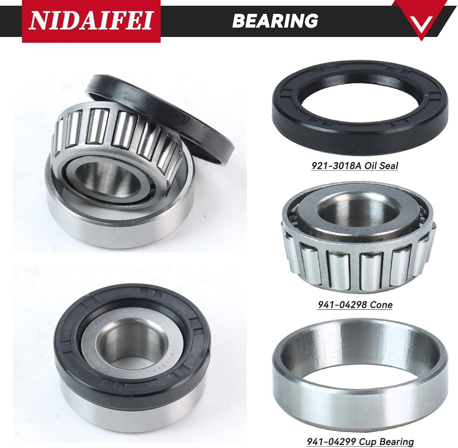 3 Pack 918-04426 Spindle Assembly Kit with 756-3096 Pulley Replace 918-04426, 618-04426, 618-3129, 618-3129A, 618-3129B, 618-3129C, 918-3129, 918-3129C for Cub Cadet Z Force 48 Lawn Tractors