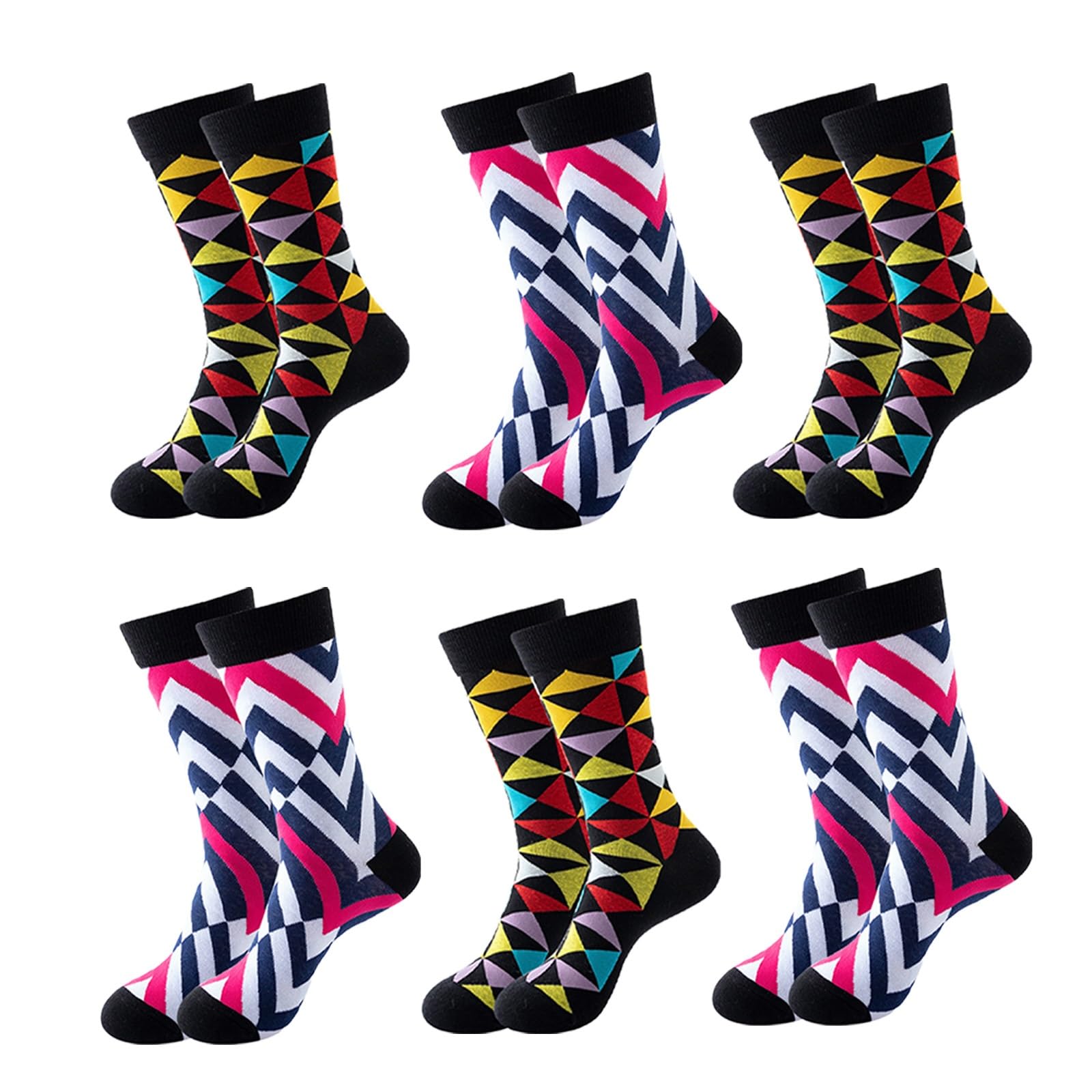 Lot de chaussettes amusantes en coton fantaisie idée cadeau originale homme