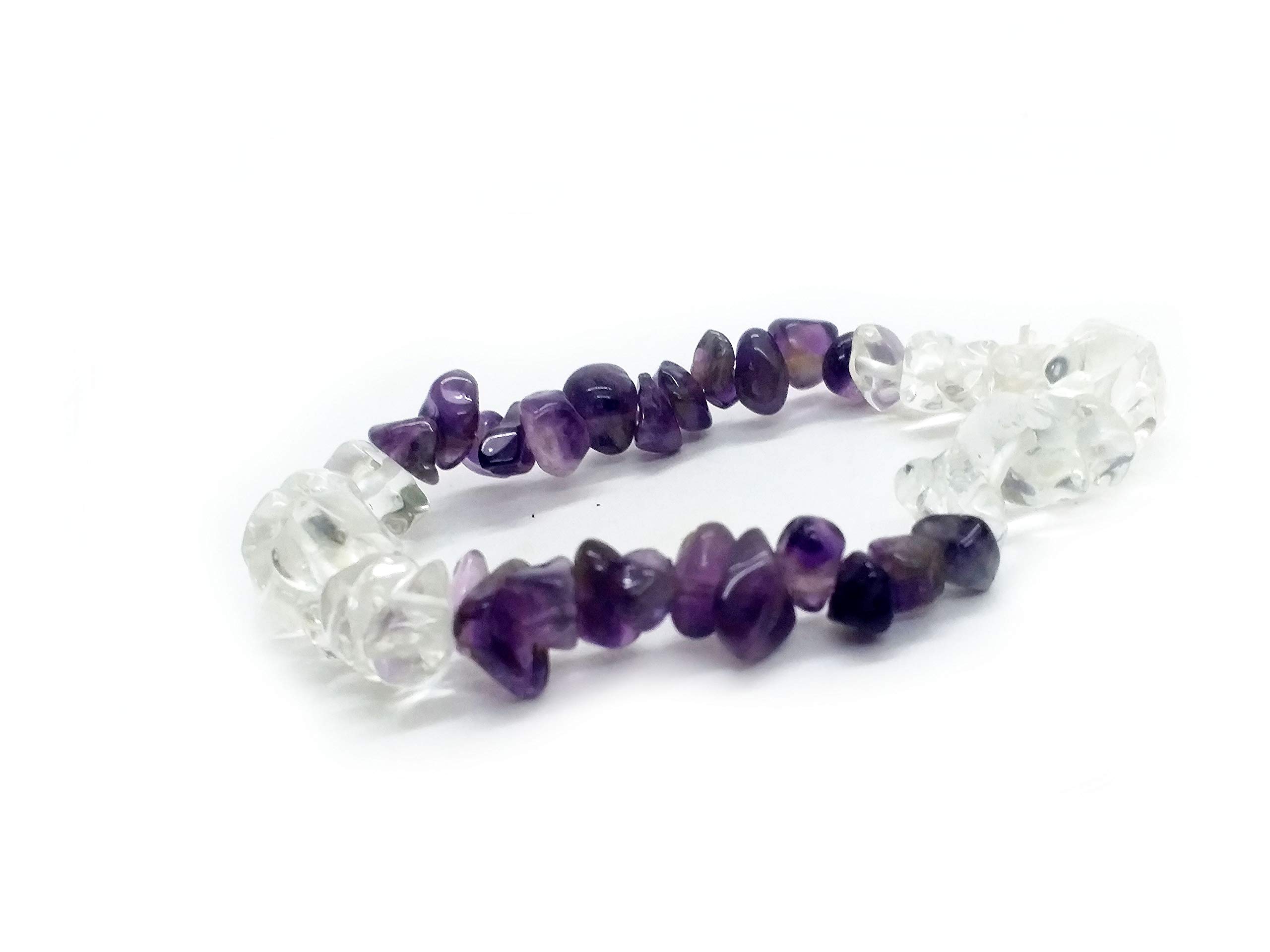 See full amazon price history chart for Astroghar Amethyst & Clear Quartz Chip Crystal Stretch Bracelet Astroghar Amethyst & Clear Quartz Chip Crystal Stretch Bracelet (B081NJXVXK) Amazon Price History, Amazon Price Tracker