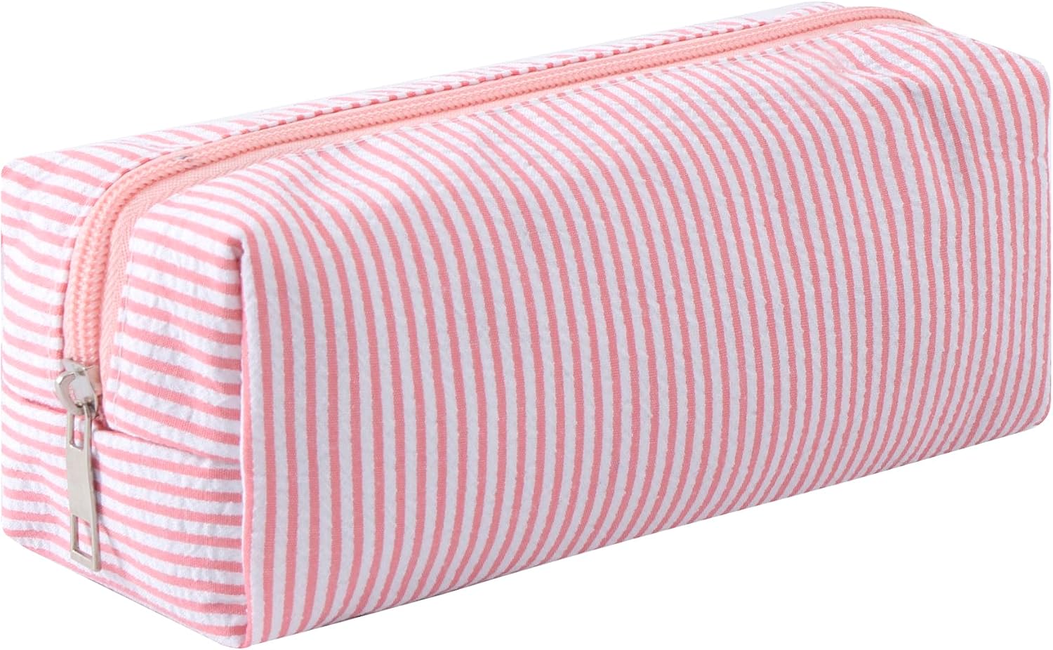 Cute Pencil Case Capacity Pencil Pouch Aesthetic Pen Bag Office Stationery Organizer Simple Sturdy Multifunctional Cosmetic Pouch (Rose pink)