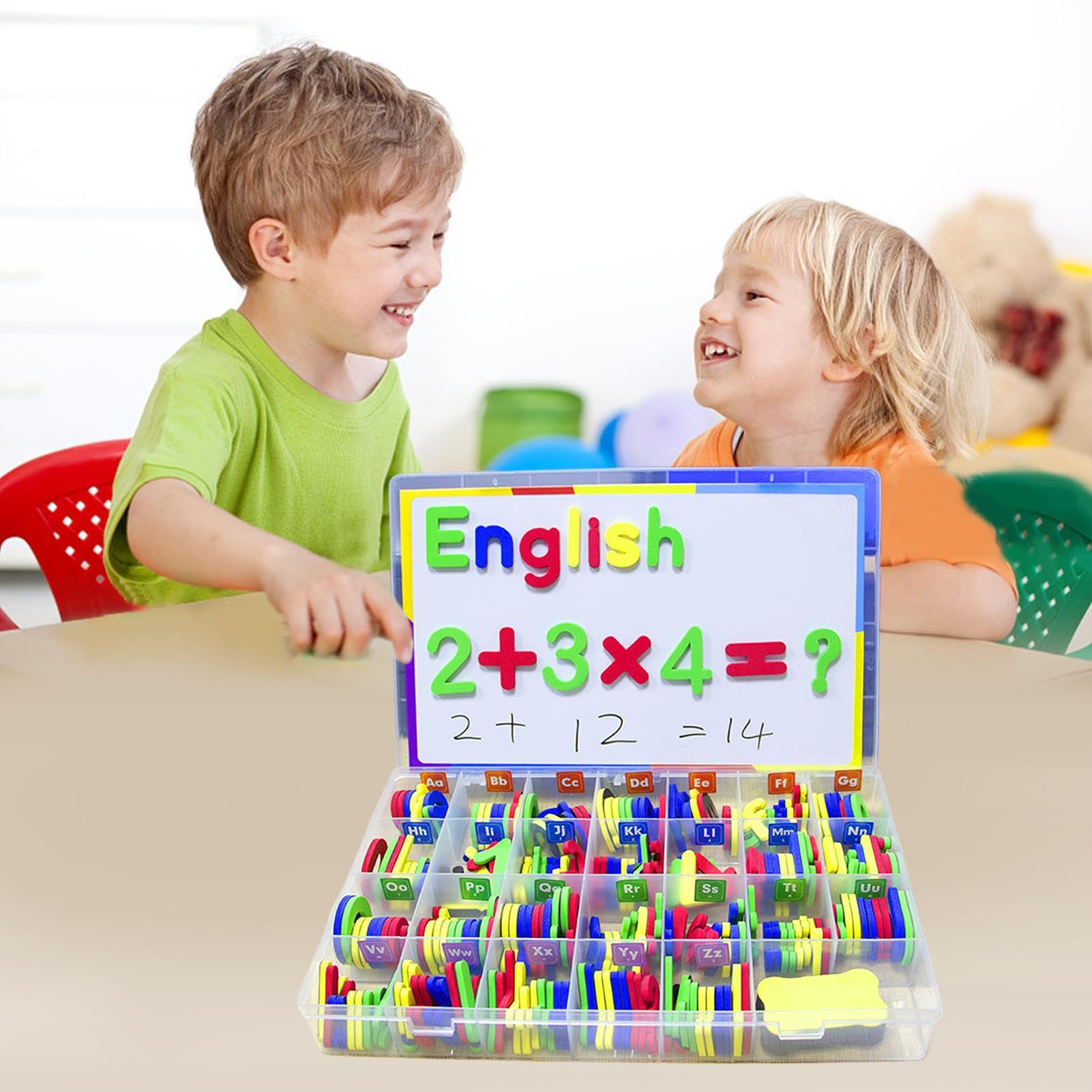 Magnesy alfabetowe, kolorowe cyfry i litery magnetyczne zabawki zestaw | edukacyjny, zestaw do liczenia pisowni i umiejętności matematycznych, unikalny projekt wielkich i małych liter