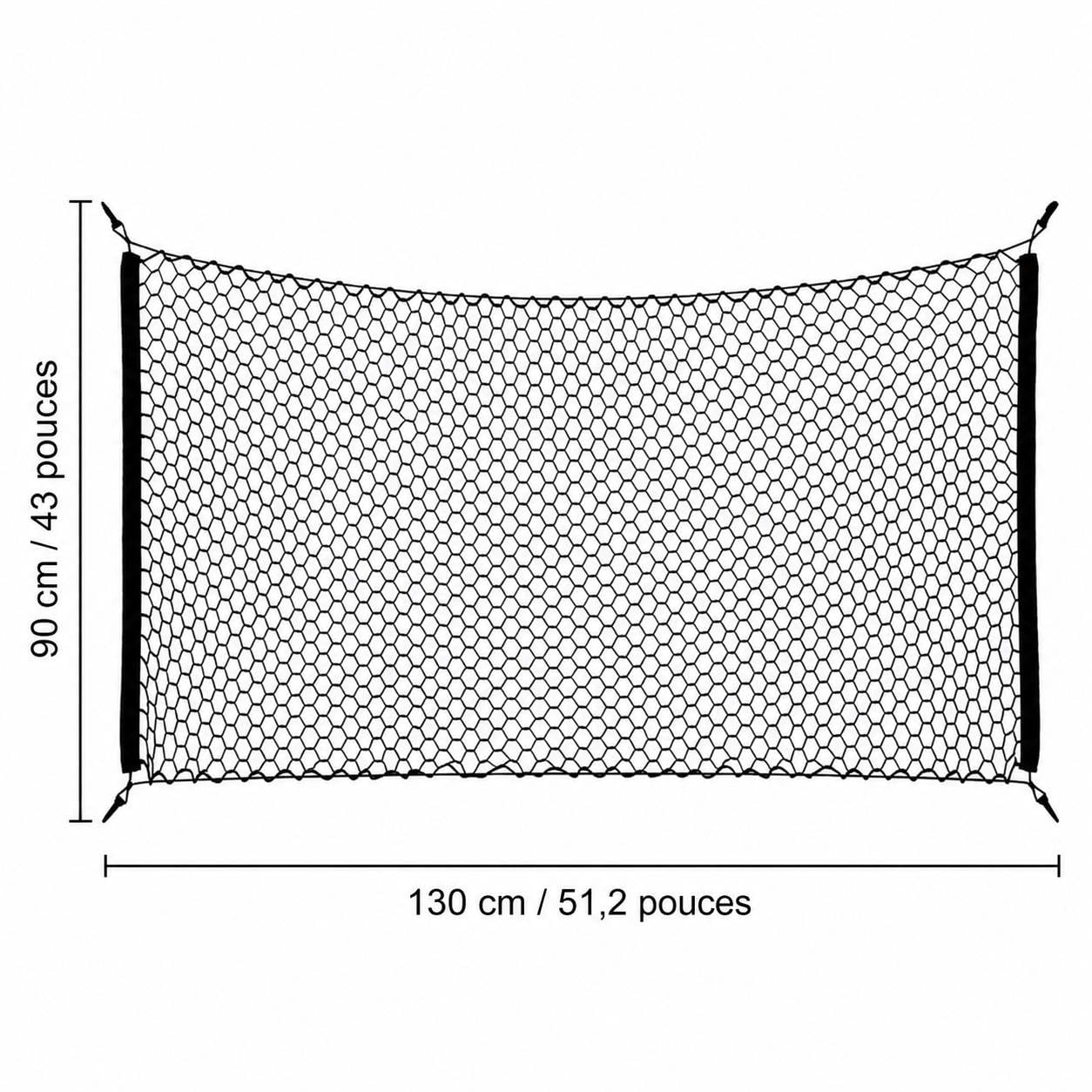 Zstar Filet de sécurité pour Chien Voiture – Barrière Universelle Coffre et siège Avant – Séparateur avec Poche de Rangement 130x90cm – Installation Facile – Noir
