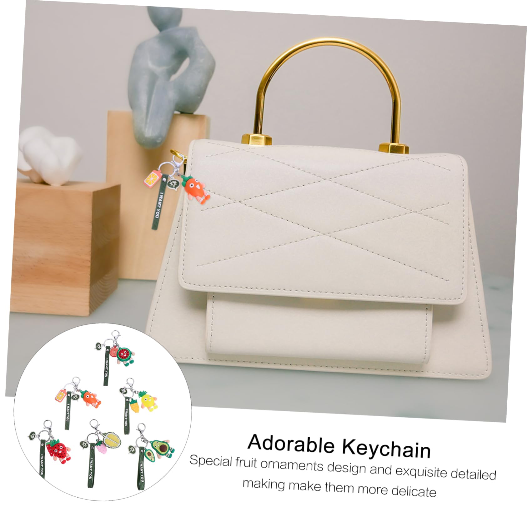 Llavero De Frutas Llavero Decorativo De Pvc Llaveros Mochila Llavero De Dibujos Animados Llaveros Para Dije Para Bolsa De Frutas Llavero De Sandía Metal