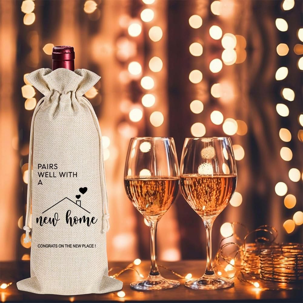 House Warming Gifts New Home 2026 - New Home Wine Glass Housewarming Gifts for New House - Unique Housewarming Presents for Women, Couple, Friends, Homeowner, Coworkers, Relative, Neighbors