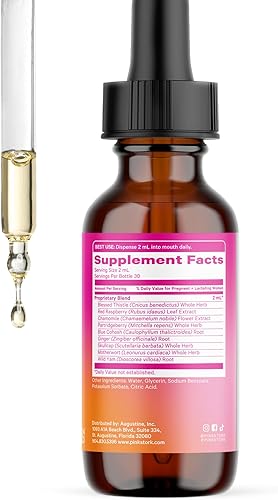 Miniatura 8 de Pink Stork Tintura de preparación y recuperación de trabajo con hoja de frambuesa roja, esenciales naturales para el tercer trimestre y posparto, 9