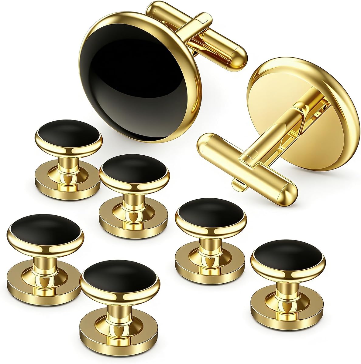 Gemelos para hombre, juego de gemelos y tachuelas para esmoquin para hombre