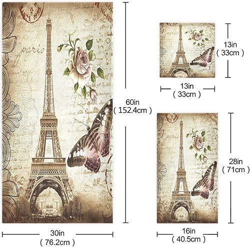 Vista 21 de Juego de 3 toallas de baño en blanco y negro, diseño de lunares, 1 toalla de baño, 1 toalla de mano, 1 toalla, toallas de ducha suaves para baño