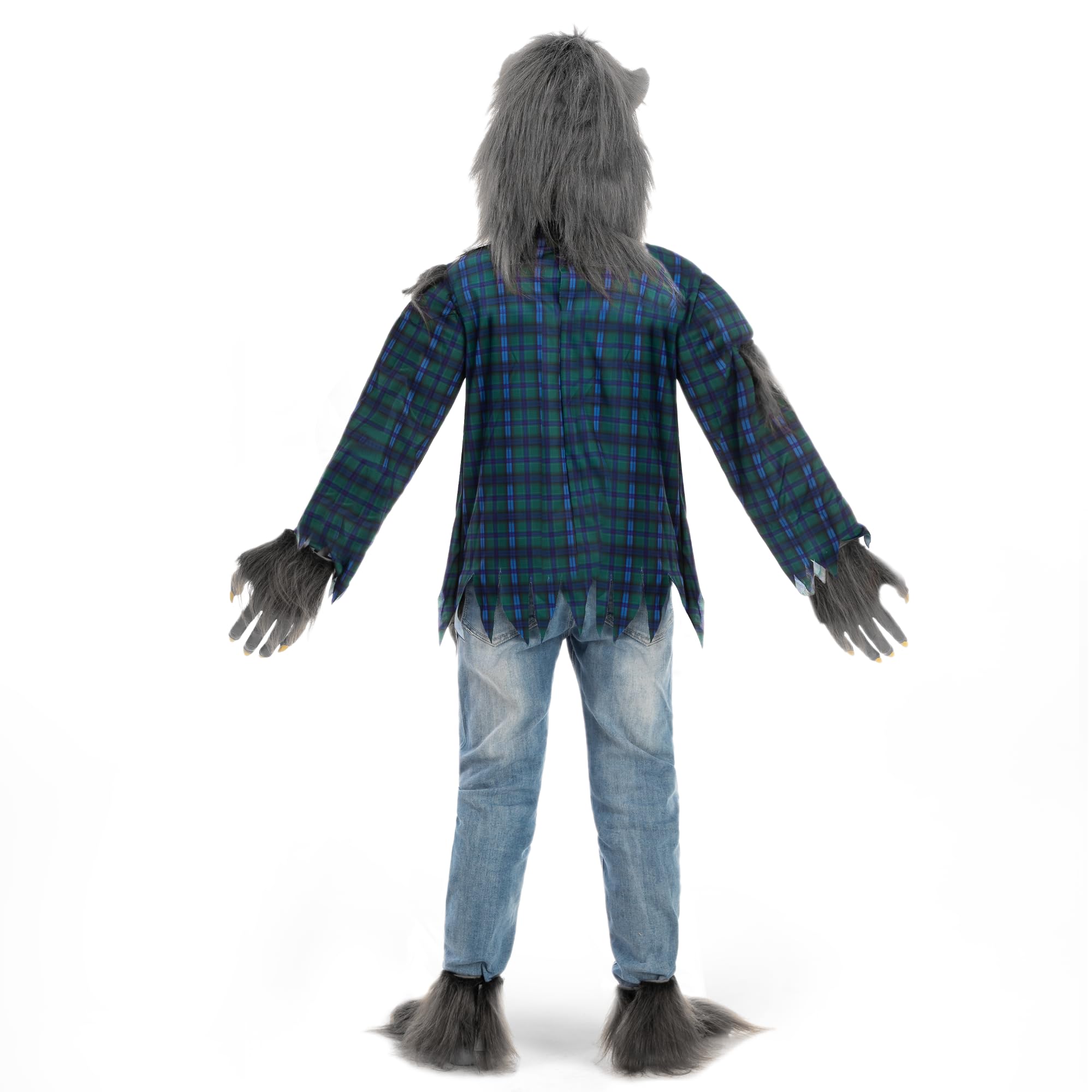 Spooktacular Creations Costume di lupo mannaro per bambini, con maschera per bambini, ragazzi e ragazze, Halloween, giochi di ruolo, cosplay party - L (10-12 anni)