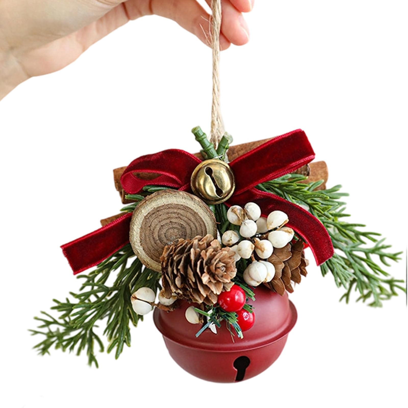 Tsophreniq EnviroNmental Christmas Decorations with Bells Antlers Pinecone for Holiday Christmas with Antlers Pinecone