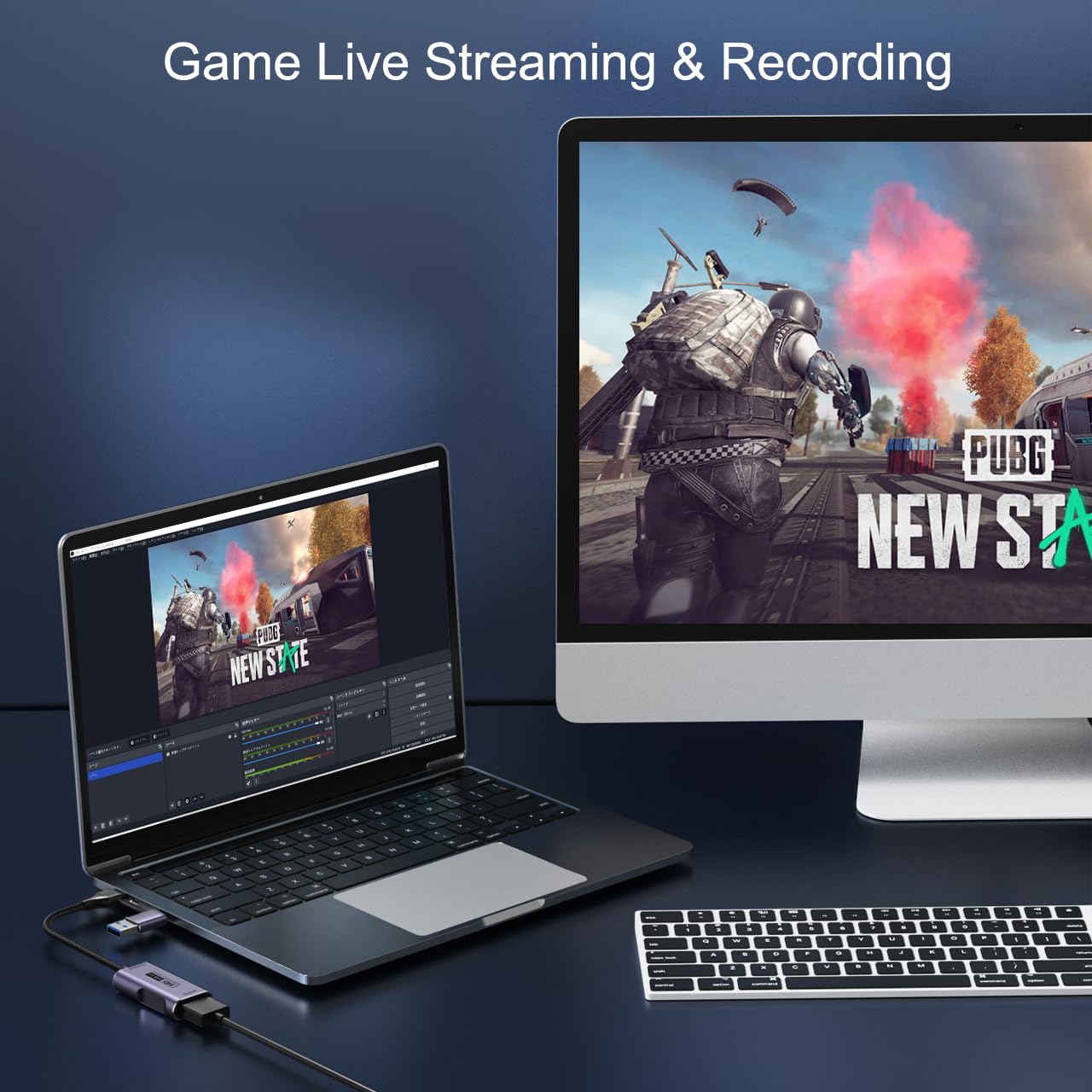 Tarjeta de captura de video 4K HDMI a USB-A/USB-C Tarjeta de captura Full HD 1080P 60FPS USB 3.0 Captura video y grabación de audio para juegos, transmisión, enseñanza, videoconferencia