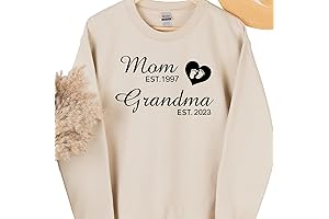 Personalized Grandma Sweatshirt for Women, Sweatshirts for Grandma with Year