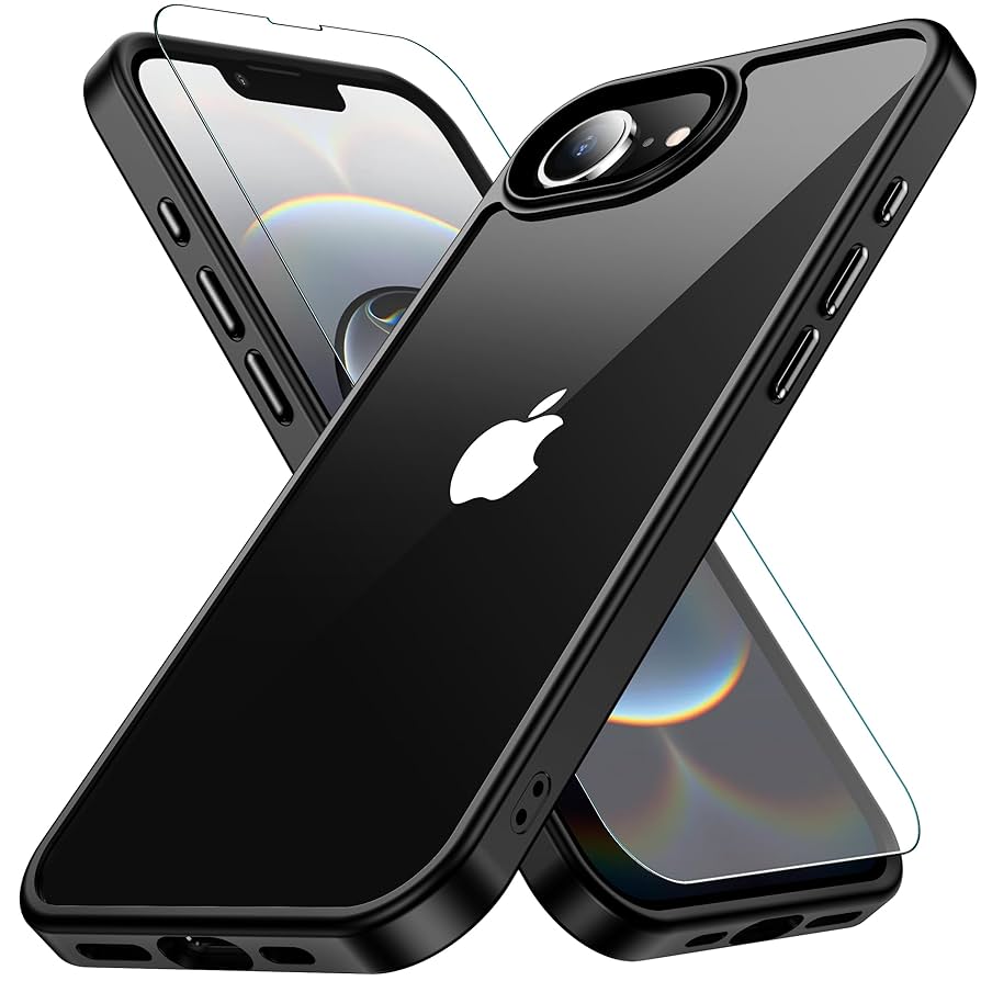SIMフリー Apple iPhone 16e ブラック フィルム ケース付き Amazon.co.jp: iPhone 16e ケース ブラック ガラスフィルム付き