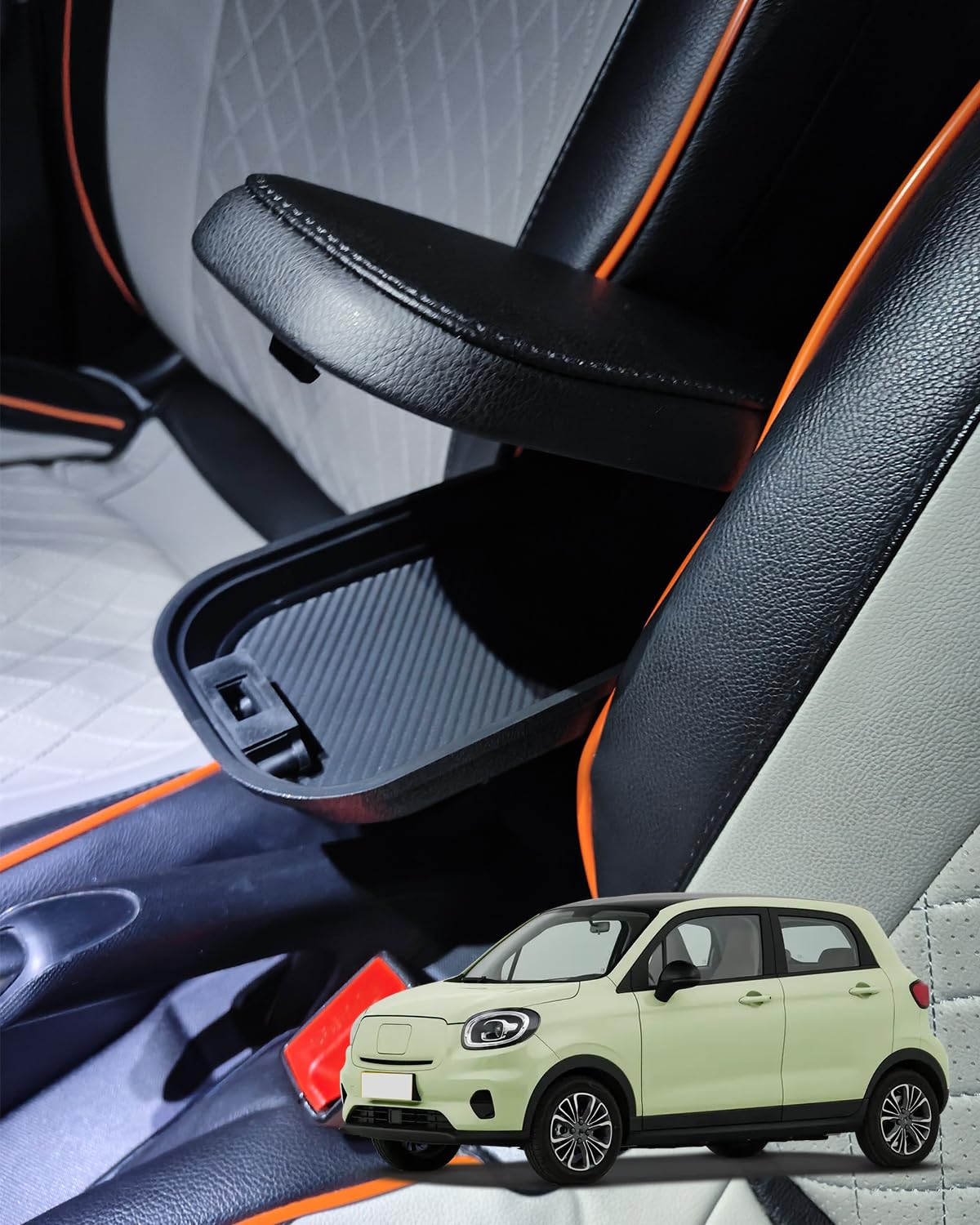 Compatibile con Leapmotor T03 EV 2024 2025 2026 Scatola portaoggetti per console centrale, per accessori Leapmotor T03 EV, bracciolo, vano portaoggetti, organizer, vassoio con tappetino