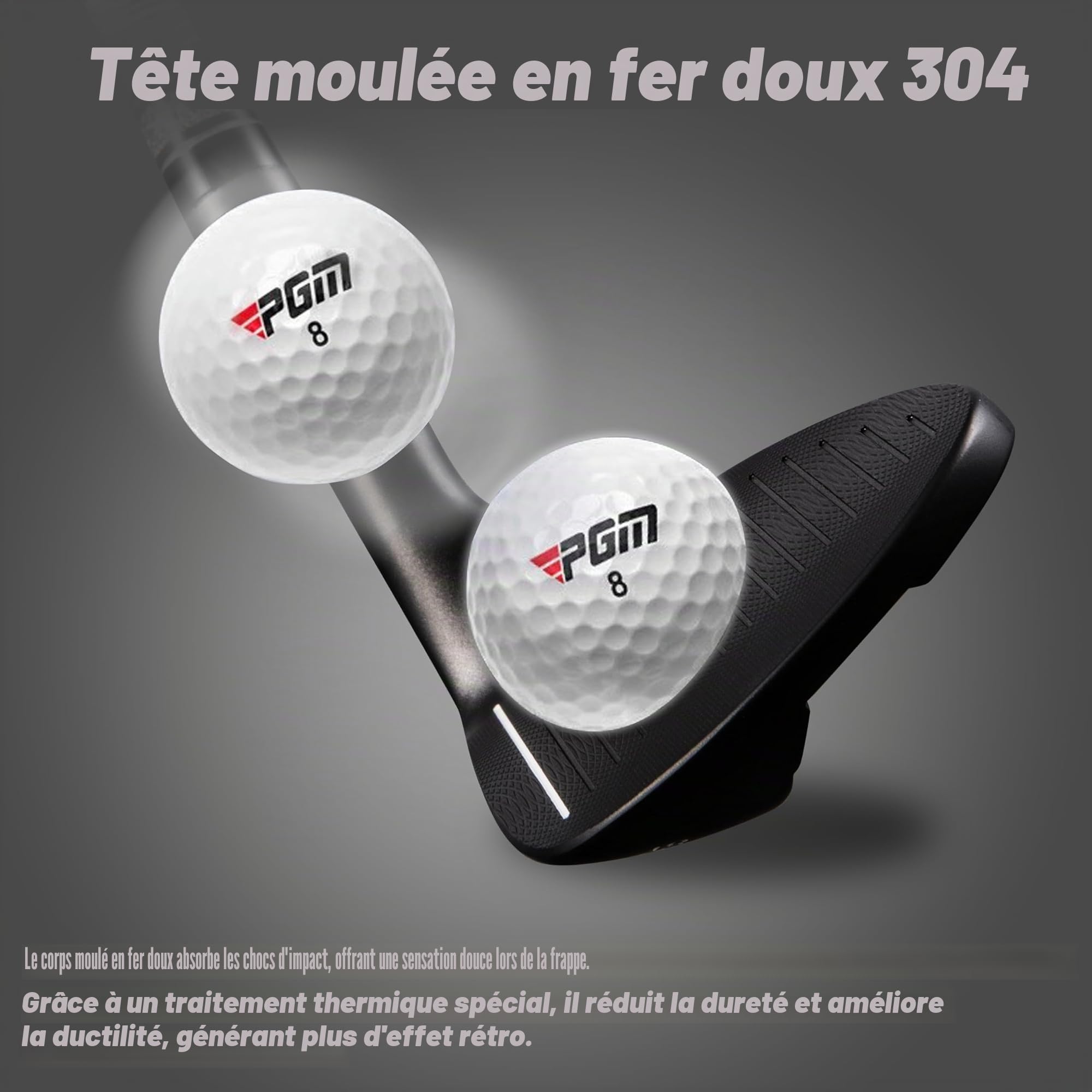 PGM Wedge – 72 degrés Premium Sand Wedge pour homme et femme – Texturé CNC – Bunker Buster Escape Bunkers et économisez des coups autour du club de golf Green-High Loft