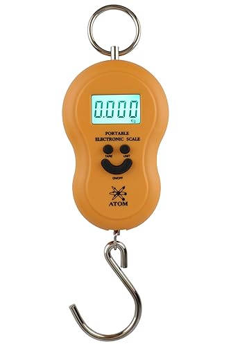 ATOM A 301 Electronic Digital Hanging Stainless Steel Hook Luggage Portable Scale with LCD Display for Industrial Fishing Factory Use Capacity 50Kg (Color may Vary) at Rs. 189
