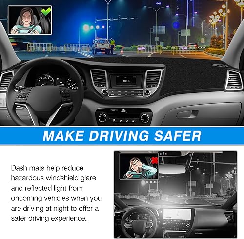 Miniatura 108 de Cartist - Funda de salpicadero, alfombrilla antideslizante, protector de rayos ultravioleta, antirreflejos