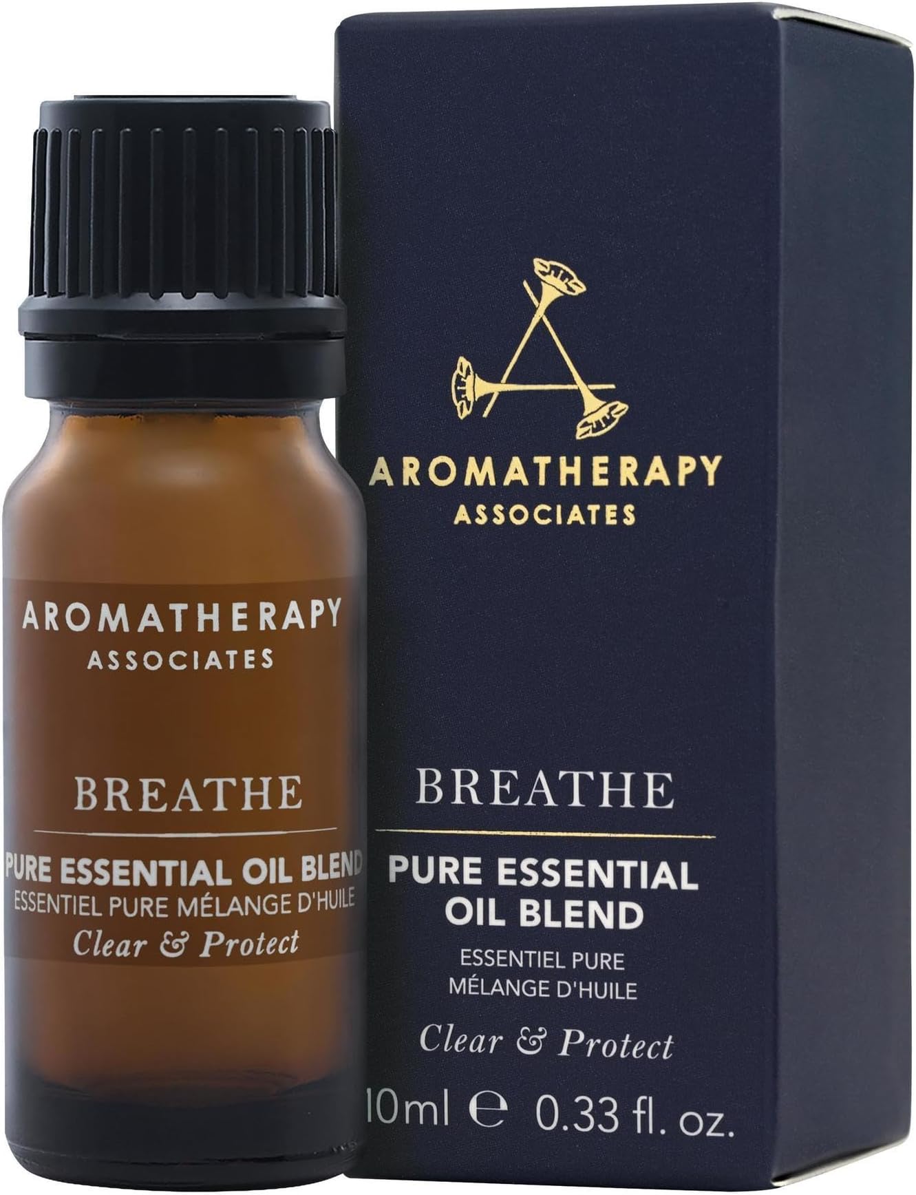 Aromatherapy Associates Breathe Pure Essential Oil, 10ml - Made with A Blend of Eucalyptus, Tea Tree & Clearing Pine Essential Oils - Aromatic Oils to Reset Mind & Body