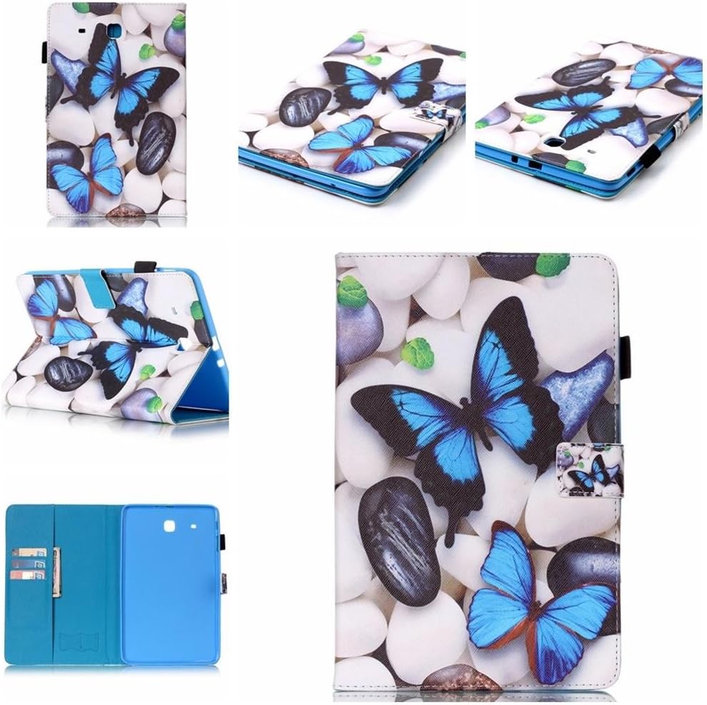 DETUOSI Leather Case for Samsung Galaxy Tab E 9.6" 2015 (SM-T560/T561/T565/T567), Galaxy Tab E 9.6 inch Tablet Case, Folio Leather Protective Case for Galaxy Tab E 9.6" Cover, SM-T560 Case