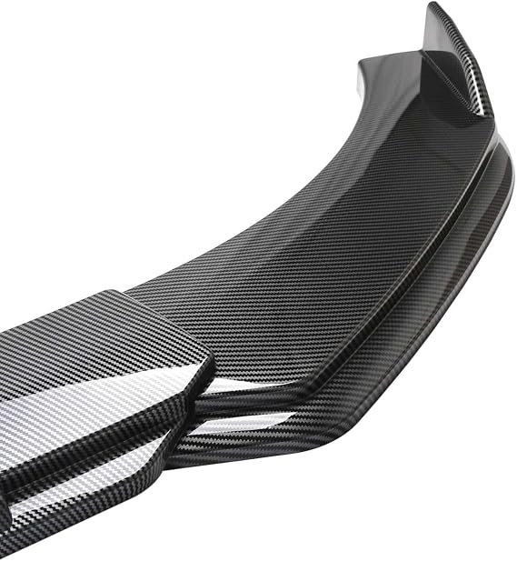 アウディa4 B6 B7に適用フロントリップ スポイラー バンパー 4分割式調整可能な カバー トリム グレードアップ 傷防止 プロテクター 軽量 エアロ Diy アクセサリー カスタム 外装パーツ黒赤,炭素