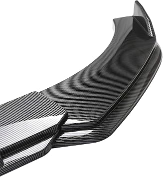 アウディa4 B6 B7に適用フロントリップ スポイラー バンパー 4分割式調整可能な カバー トリム グレードアップ 傷防止 プロテクター 軽量 エアロ Diy アクセサリー カスタム 外装パーツ黒赤,炭素