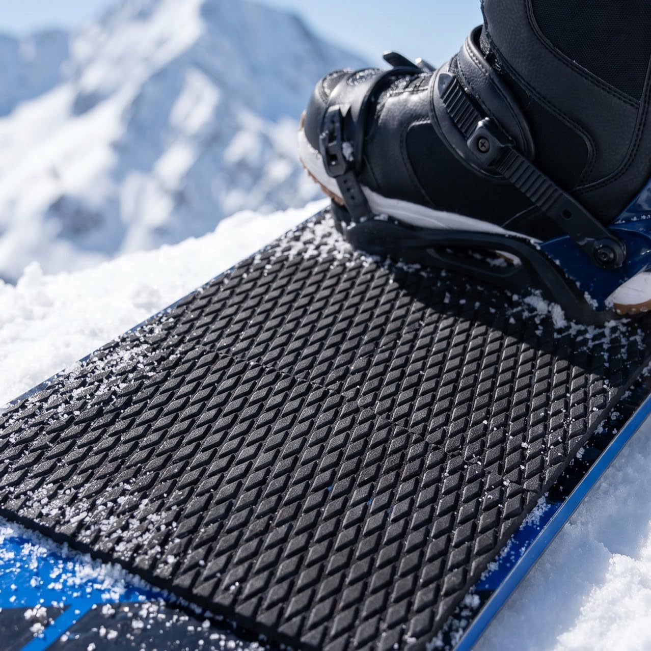 Generic Cuttable Self-Adhesive Black Eva Traction Pad for Snowboard and Marine Vessel Floors, Non-Slip Shock Absorbing Foot Mat, Portable Anti-Skid Grip for Water Sports and Snow