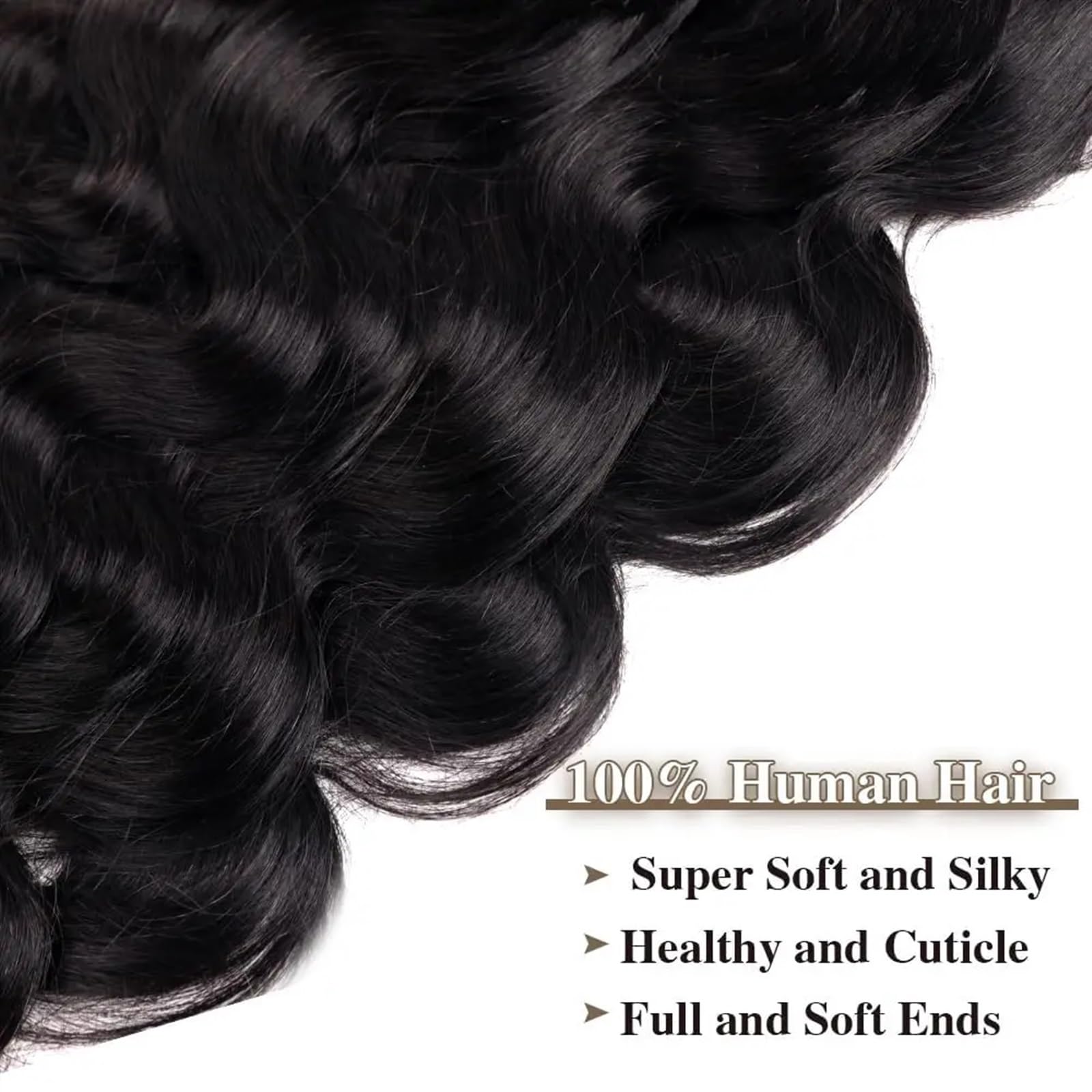 Przedłużanie włosów 8 sztuk doczepiane ludzkie włosy typu body wave, 120g miękkie doczepiane fale typu body wave naturalne czarne ludzkie włosy falowana treska dla kobiet Treska (Size : 24inches, Co