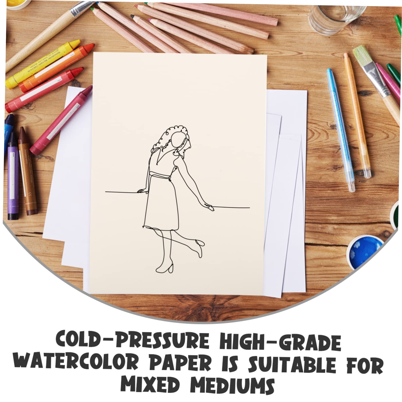 Veemoon 50 Feuilles Dessin DIY pour Projets Artistiques Travaux Manuels pour Débutants Amateurs Art