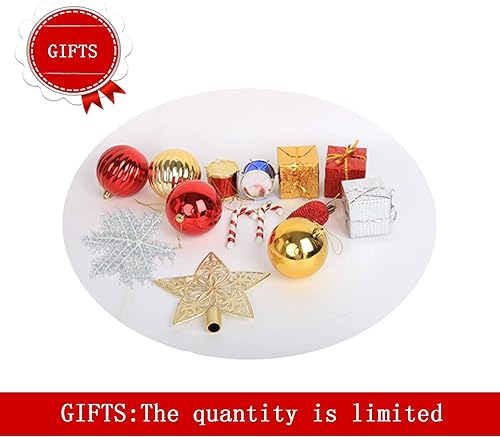 Miniatura 6 de Árbol de Navidad artificial de pino clásico de 6 pies, rama natural con soporte de metal sólido, coníferas con reflejos dorados