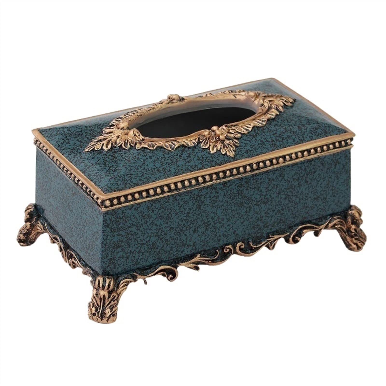 Portafazzoletti Multifunzionale Scatola di tessuto semplice retrò Stile country Scatola di carta di pompaggio di lusso leggera Scatola di immagazzinaggio di tessuto in resina Ornamenti di decorazione