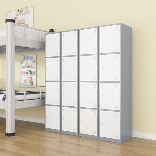 Miniatura 2 de Armario de almacenamiento de metal, armario de almacenamiento de casillero de 71 pulgadas de alto para empleados, armario de almacenamiento de acero