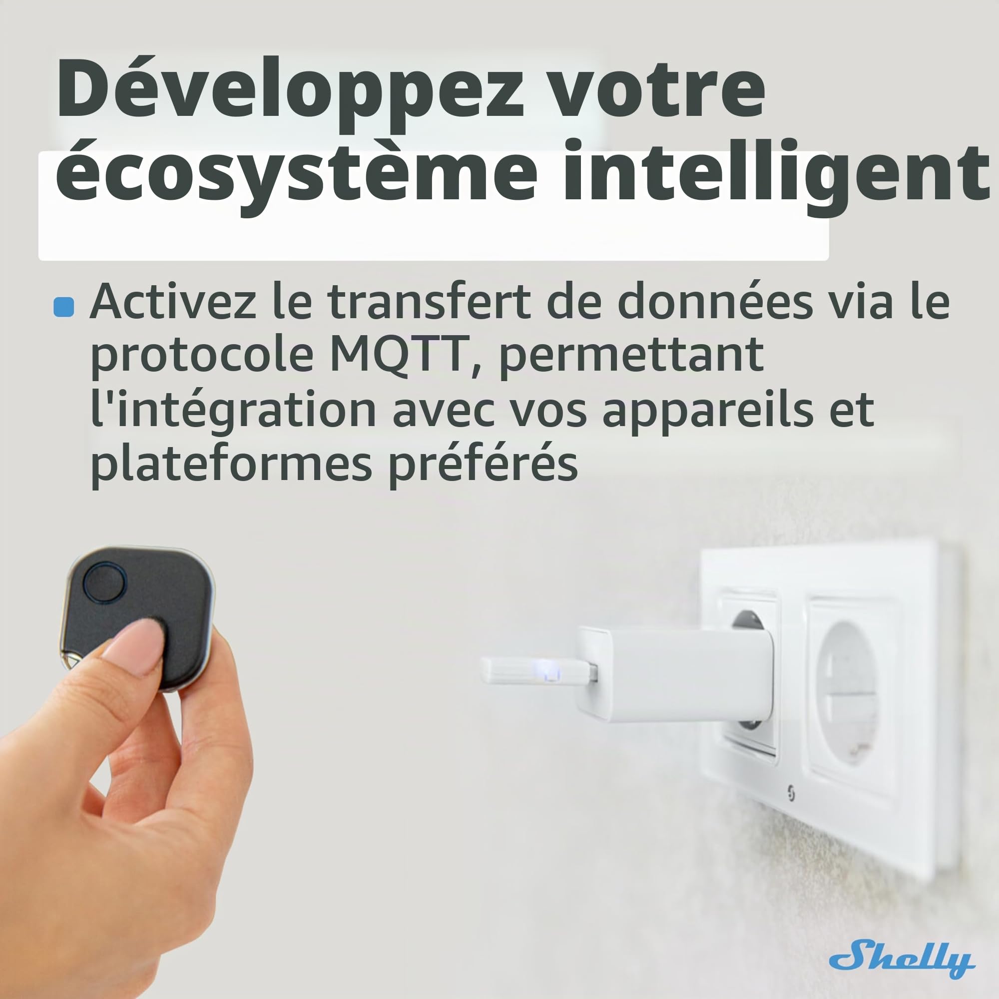 Shelly BLU Gateway - Passerelle Bluetooth vers Wi-FI, clé USB-A, Maison Intelligente, App iOS Android, Aucun hub requis, Répéteur Wi-FI, Portée 20 à 30 m