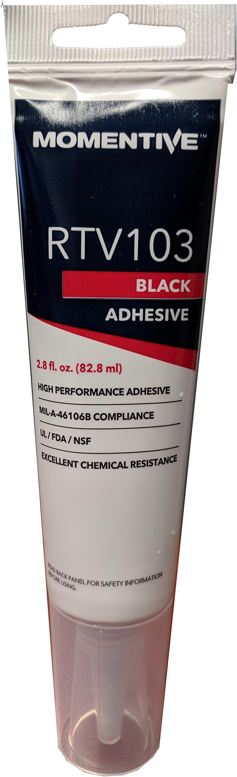 MOMENTIVE RTV103 Silicone, 2.8 fl. oz Tube, One-Part, Black, Paste