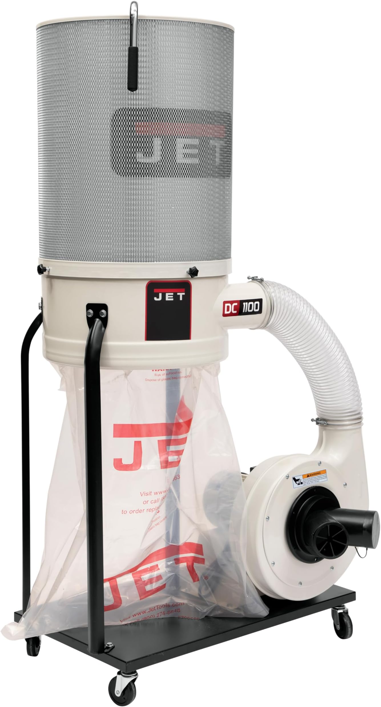 JET Vortex Cone Dust Collector, 2-Micron Canister Filter, 1-1/2 HP, 115/230V 1Ph (DC-1100VX-CK)