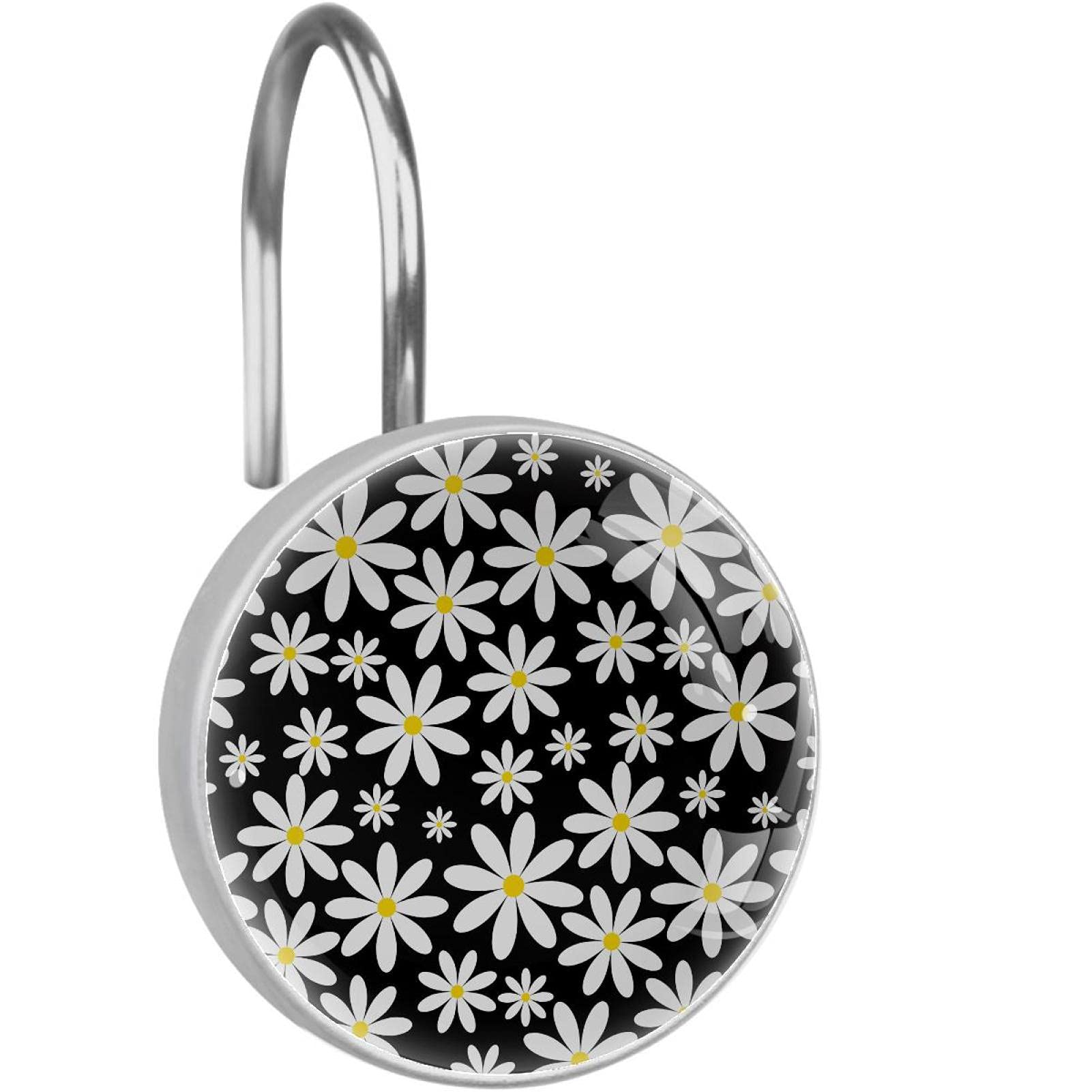 Crochets de rideau de douche en verre cristal lot de 12 anneaux de douche coulissants et robustes