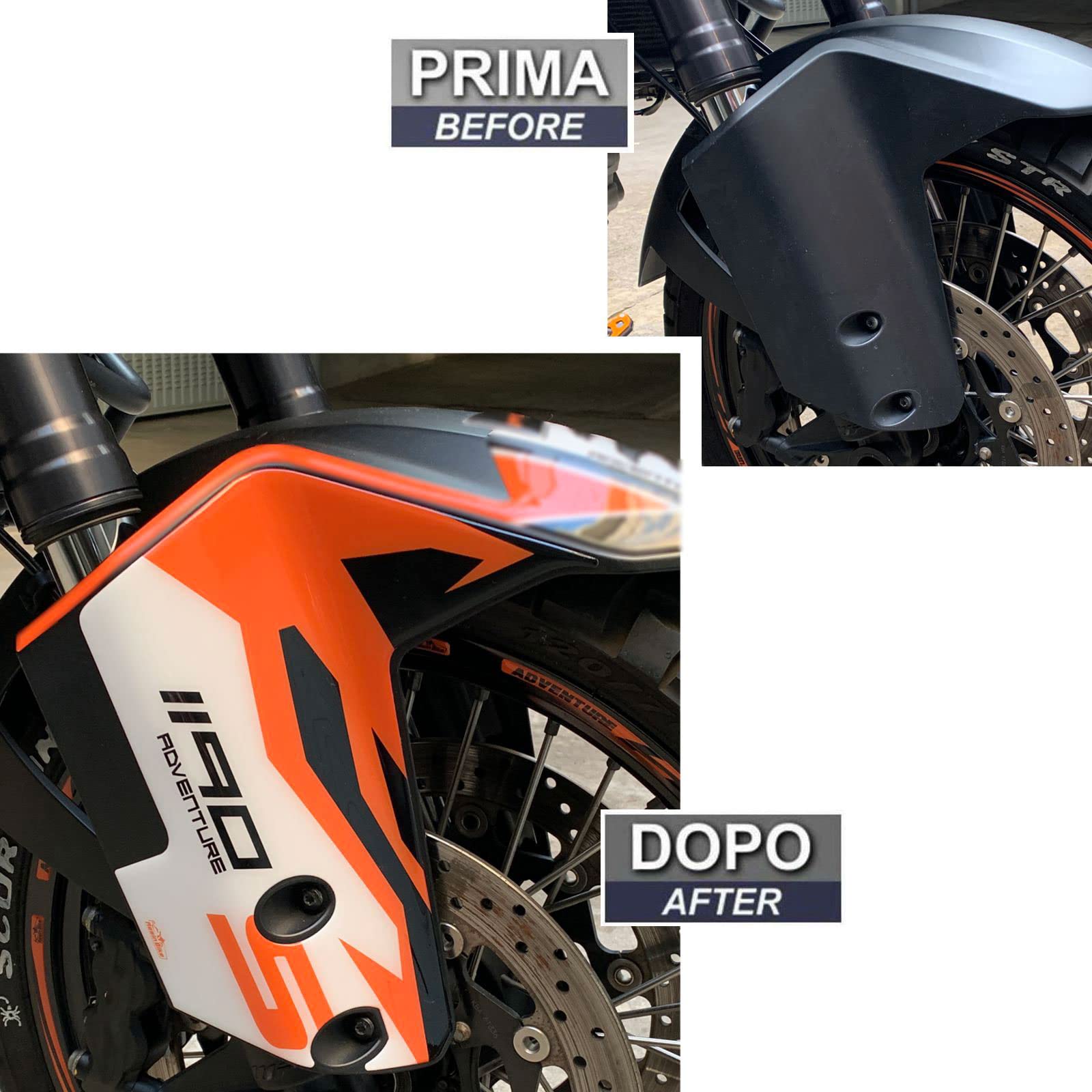 Resin Bike Motorfietssticker compatibel met KTM 1290 Super Adventure S 2017 2020. Tankbescherming tegen stoten en schaafwonden. 3D-sticker harsachtig - carbon effect en zwart