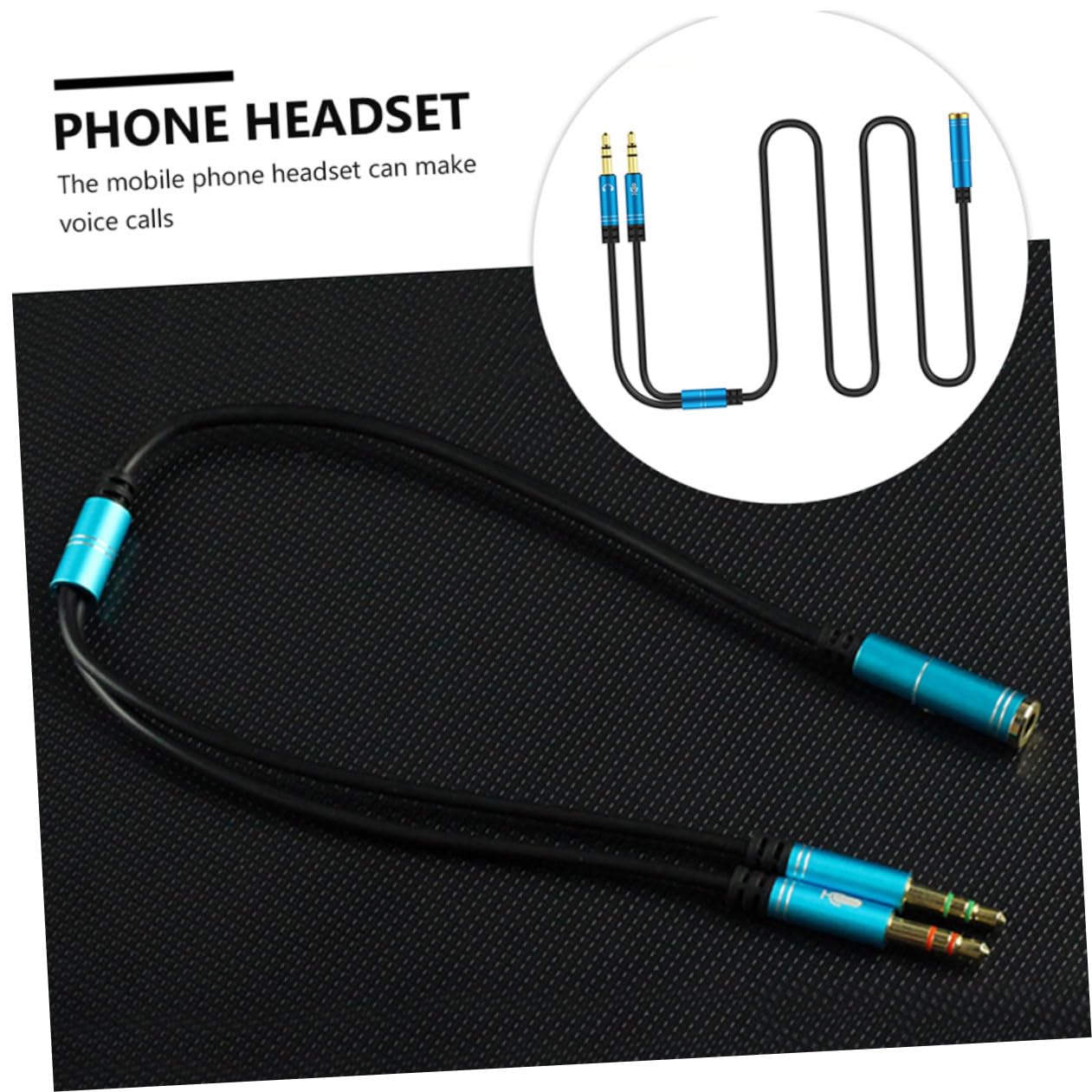 Mikikit 8pezzi Splitter Audio Adattatore Per Cuffie Per Computer Connetti Headset Per e Confezione Blu e