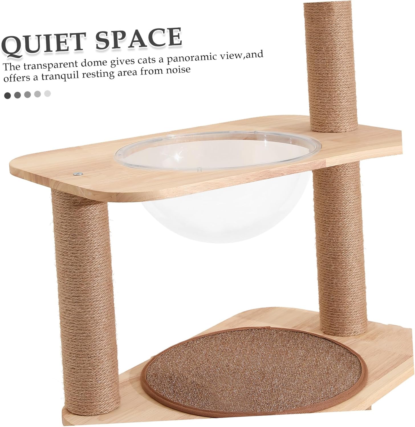 Acrylic Cat Capsule Dome Half-Sphere for Indoor Cats and Kittens Accessory with Wide View and Odor-Free Design for Comfortable Indoor Enclosure