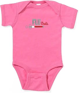 FLU Shots Cute Infant Bodysuit Baby Romper Dark