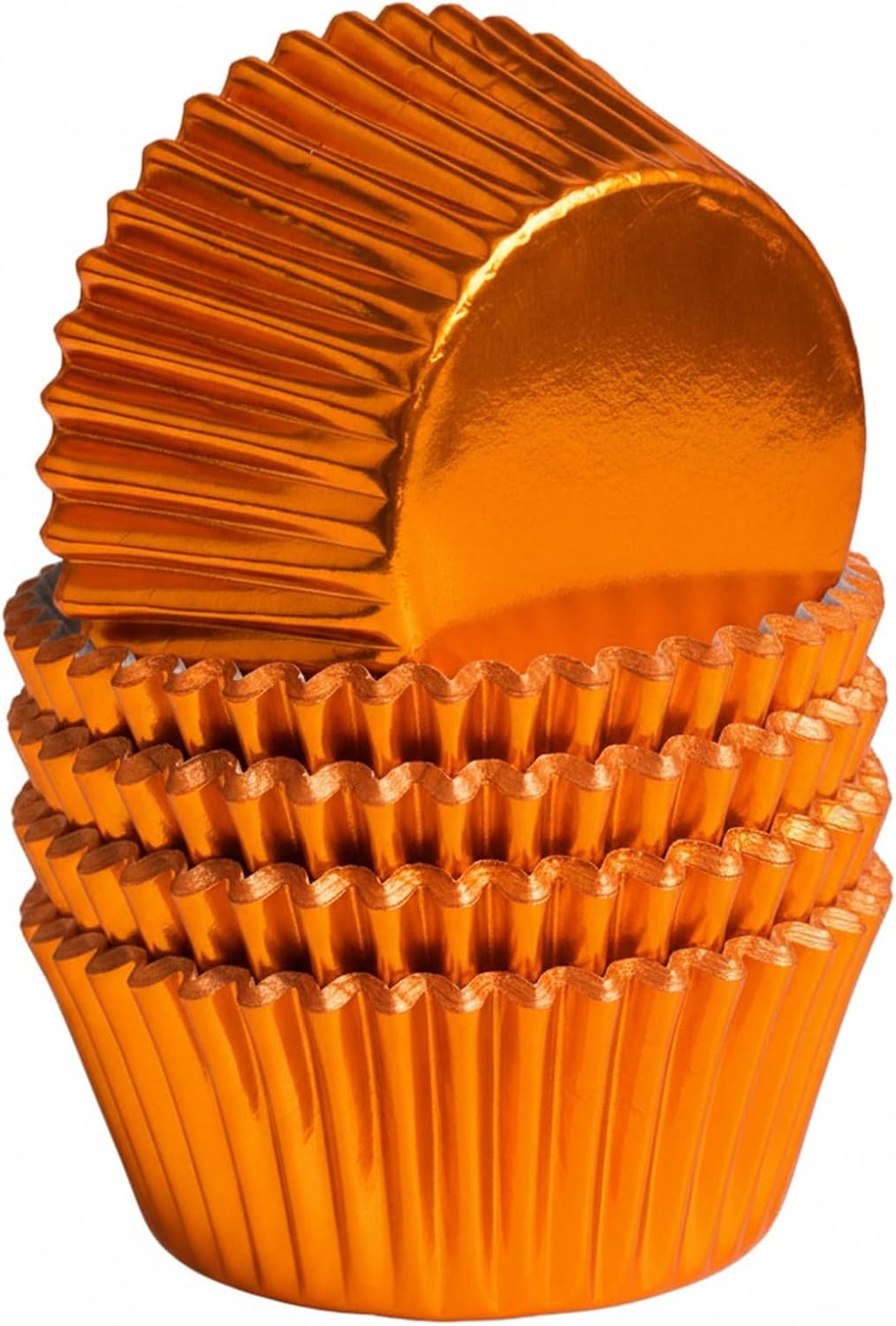 Orange Foil Cupcake Liners Baking-Cupcake Weddings,Birthday Parties100Pcs