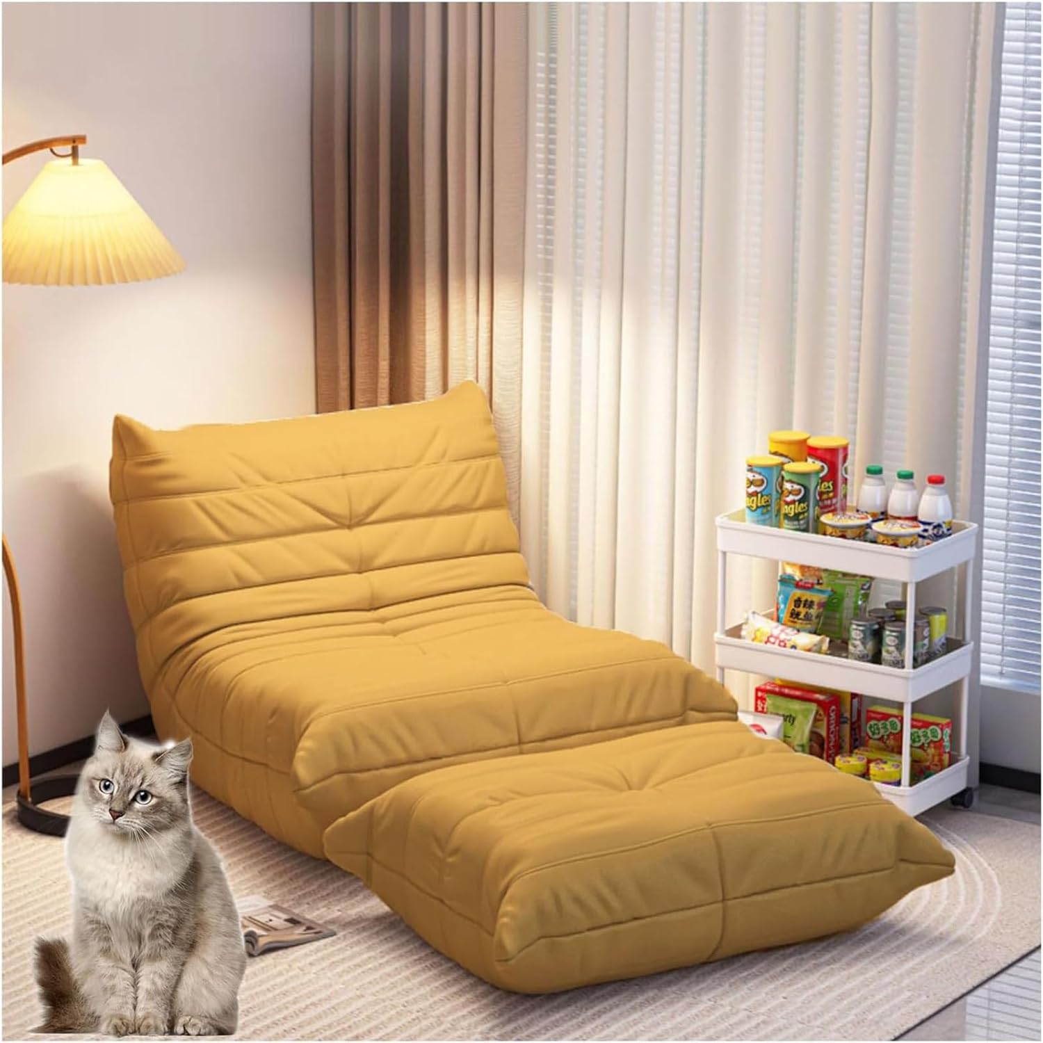 一人用ソファ、レイジーソファチェアクッション、特大ビーンバッグ