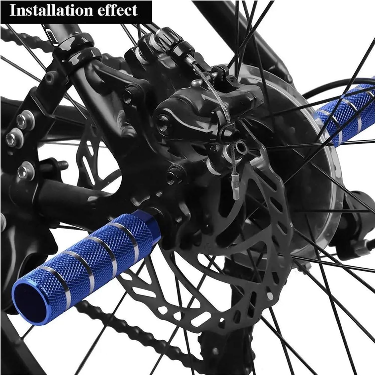 Bike Pegs 1Pair Non Slip Bike Footrest Lever Aluminum Alloy Axle Pedal Rear BMX Pegs Foot Stunt Bicycle Cylinder Front