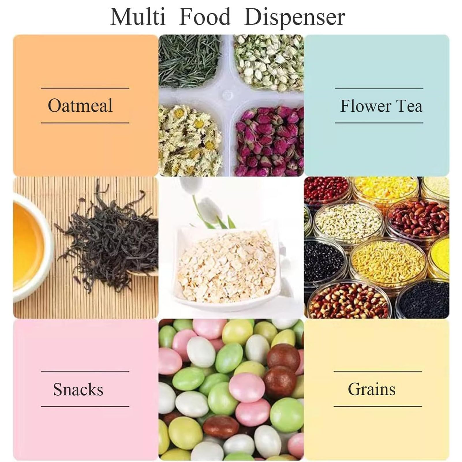Générique Distributeur d'aliments secs avec Base en Acier Inoxydable et Couvercle hermétique pour Cuisine, hôtel et confiserie (A 10.5L)